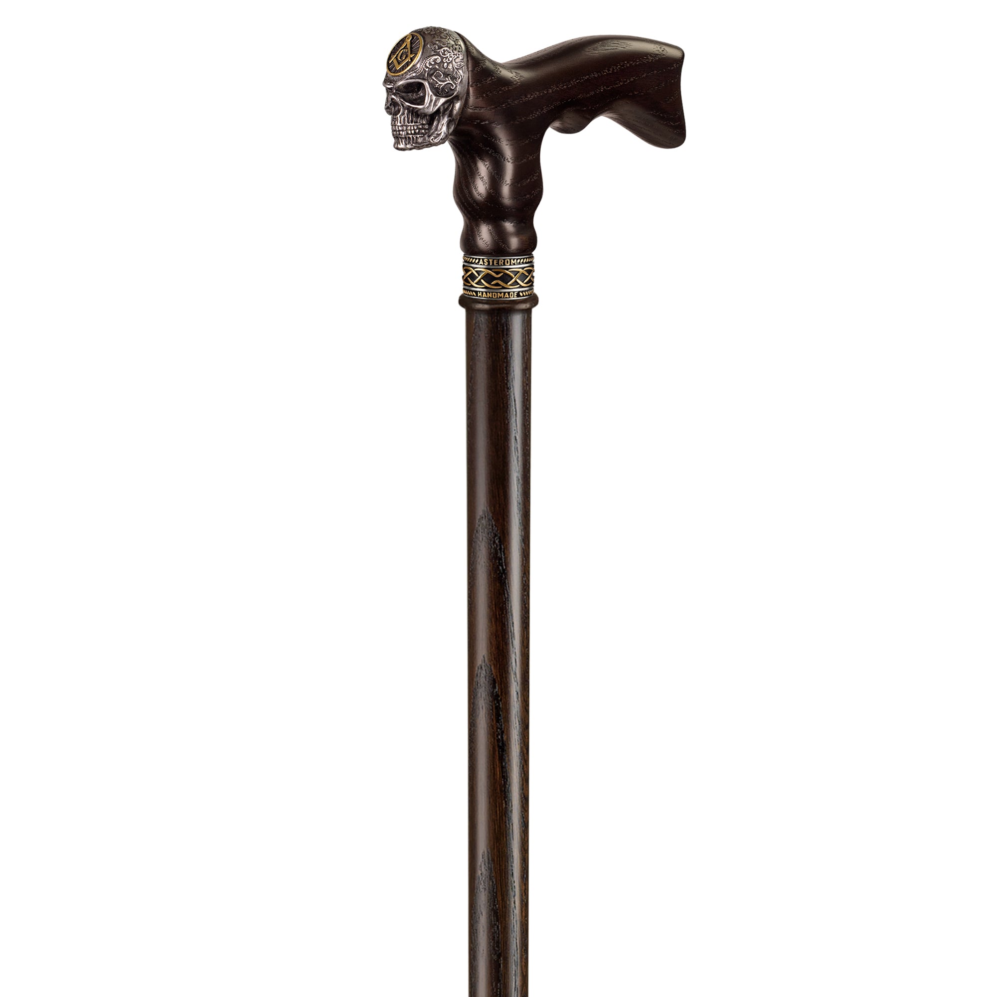 Masonic Skull Walking Cane - Custom Length and Color