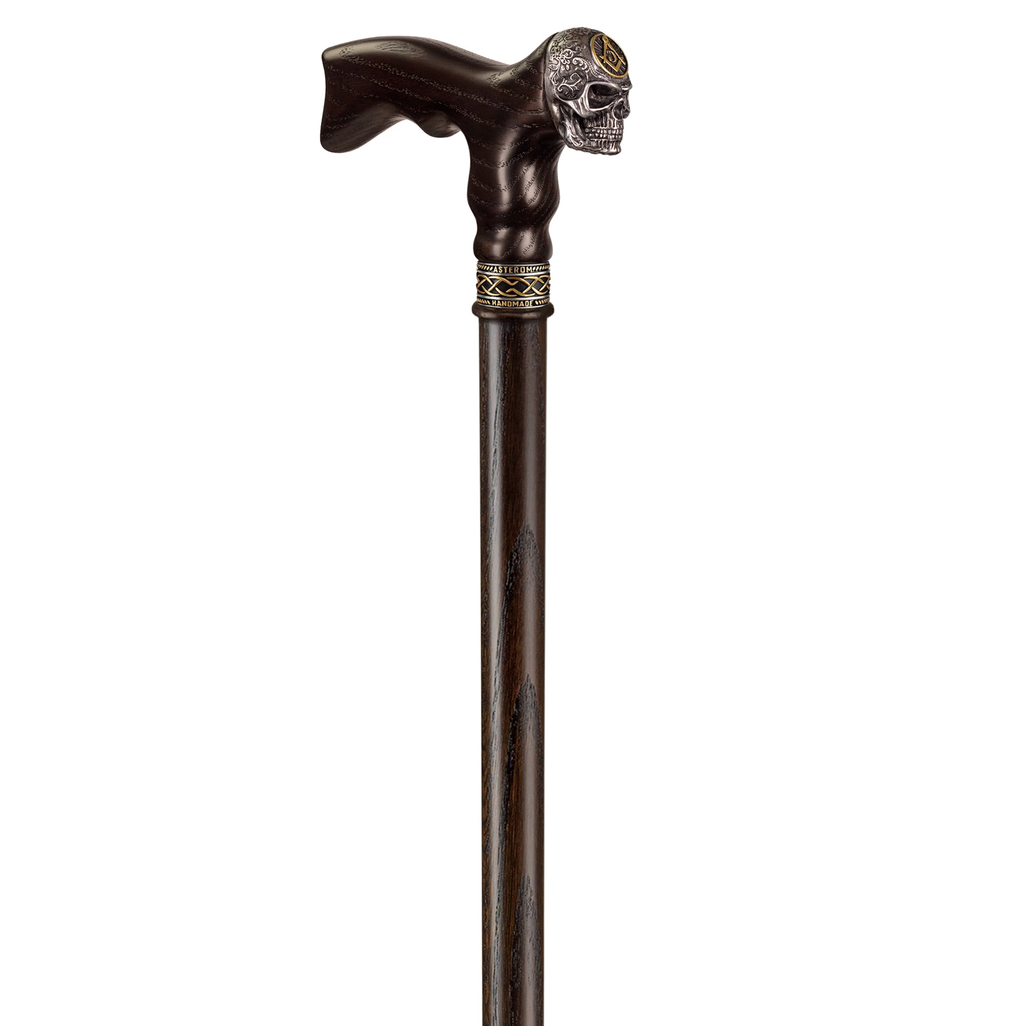 Masonic Skull Walking Cane - Custom Length and Color