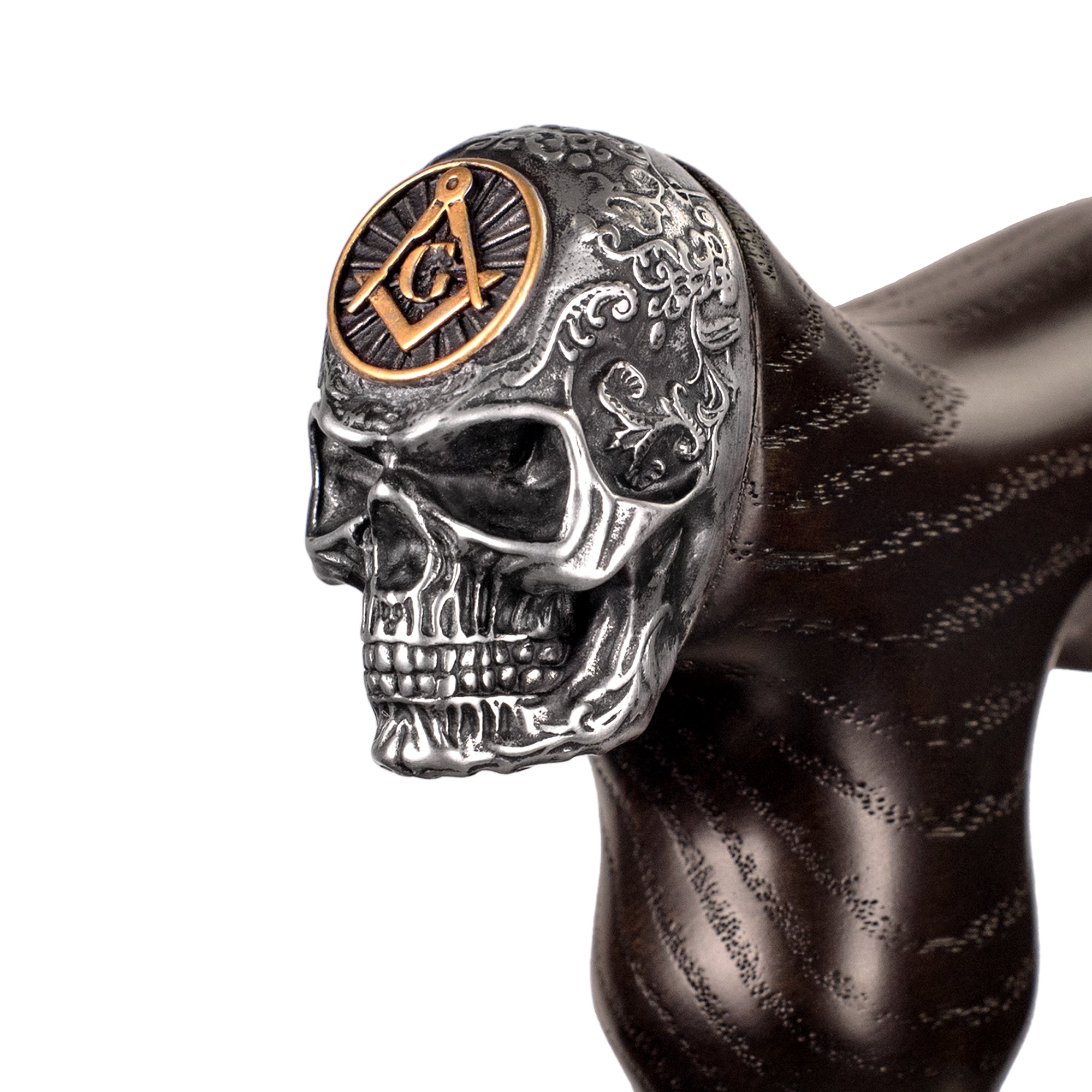 Masonic Skull Walking Cane - Custom Length and Color