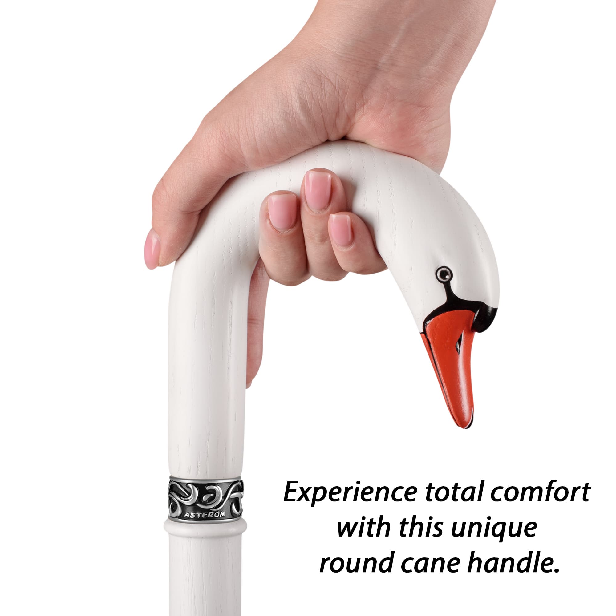 Swan Walking Cane - Custom Length and Color