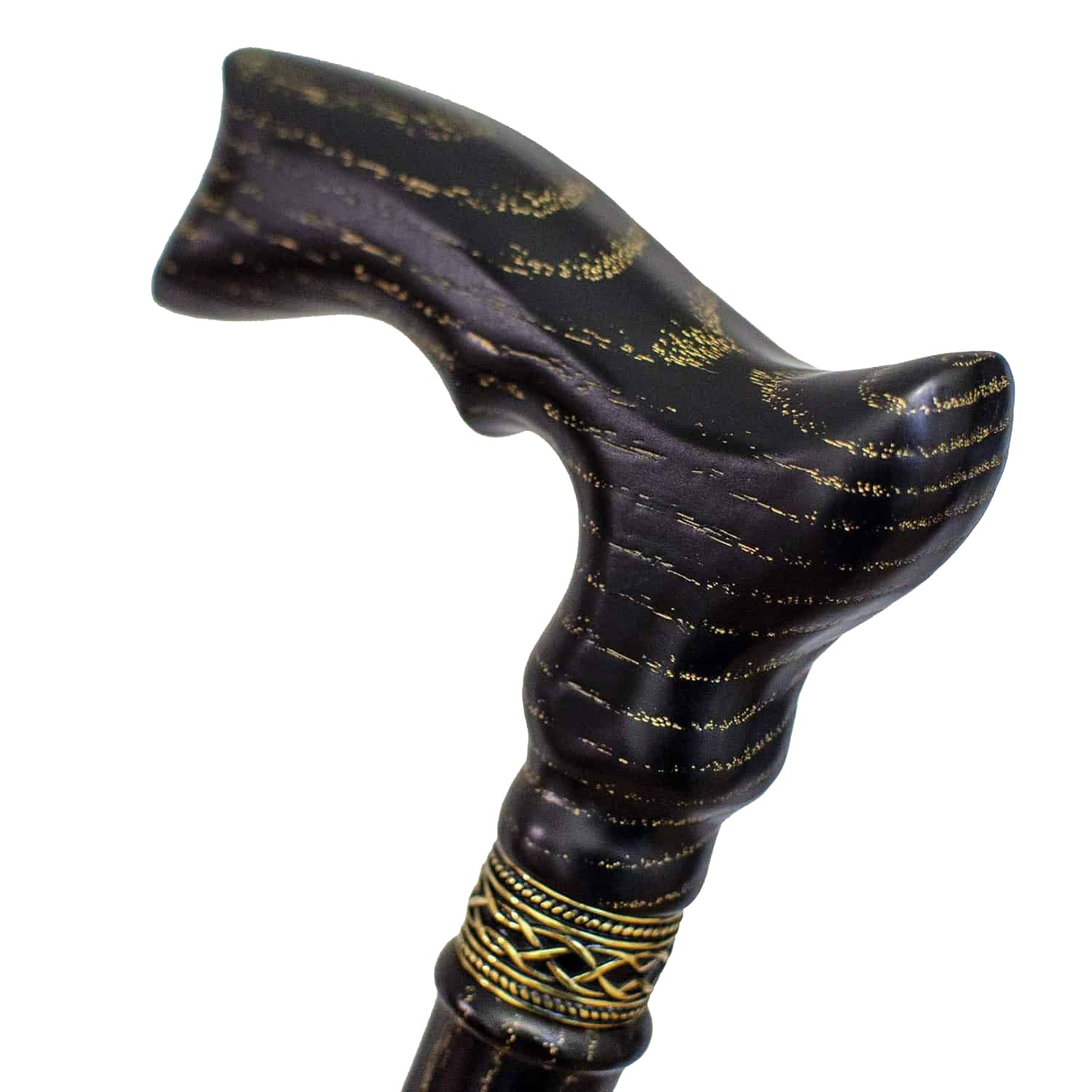 Black & Gold Cane Custom Length and Color