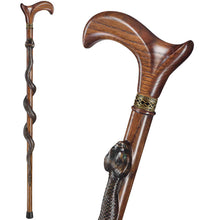 Snake Cane - Black Mamba Design - Custom Length and Color