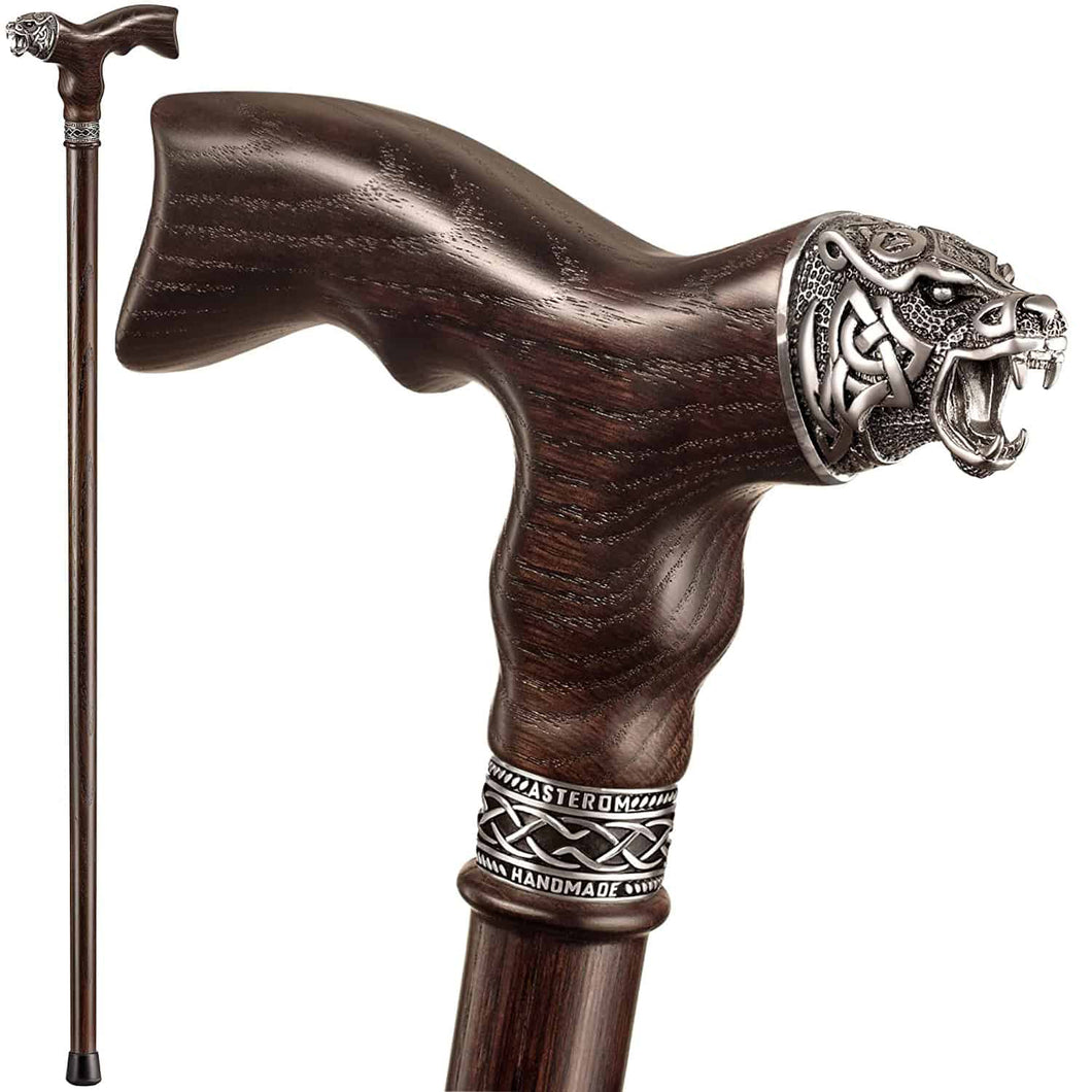 Celtic Bear - Fashionable Walking Cane, Handmade