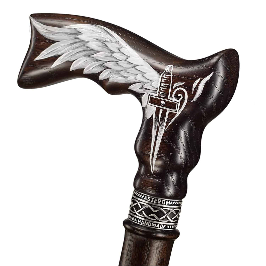 Hand-Painted Walking Cane - Custom Length