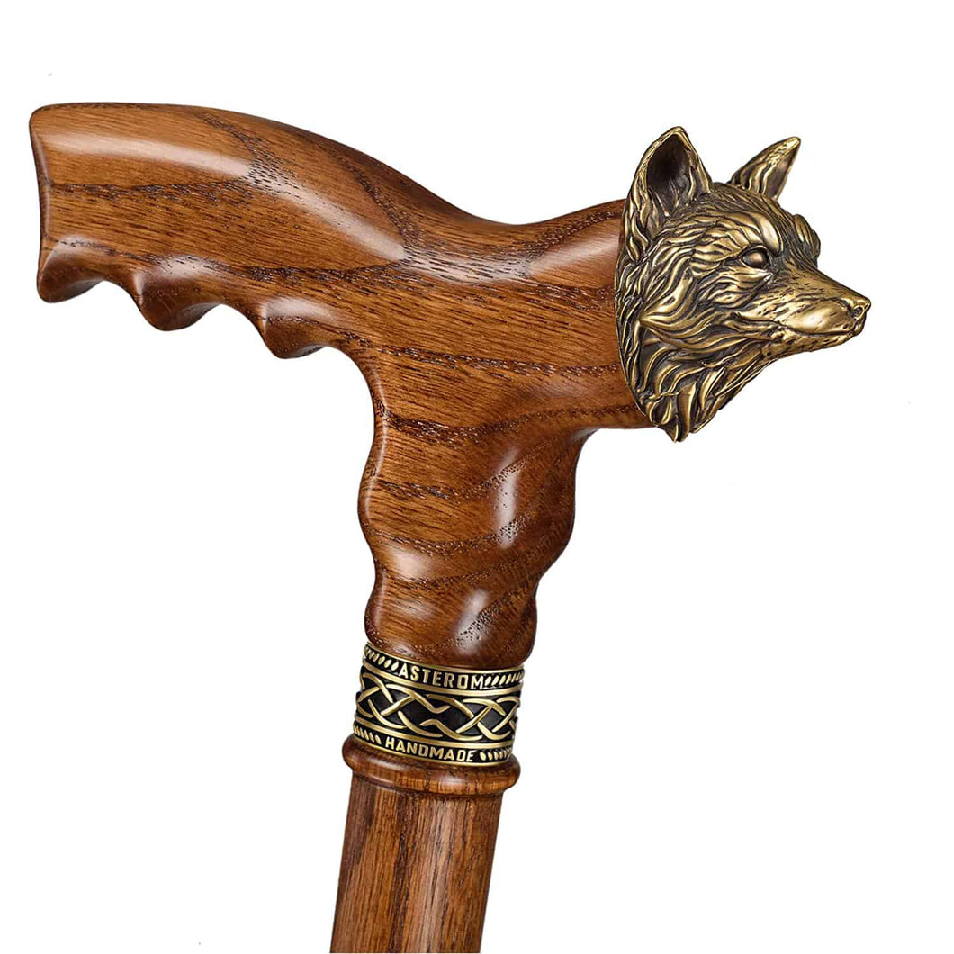 Fox Walking Cane - Custom Length and Color