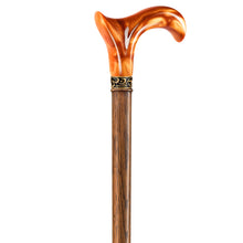 Custom Fancy Cane with Epoxy Handle and Wooden Shaft