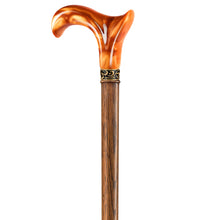 Custom Fancy Cane with Epoxy Handle and Wooden Shaft