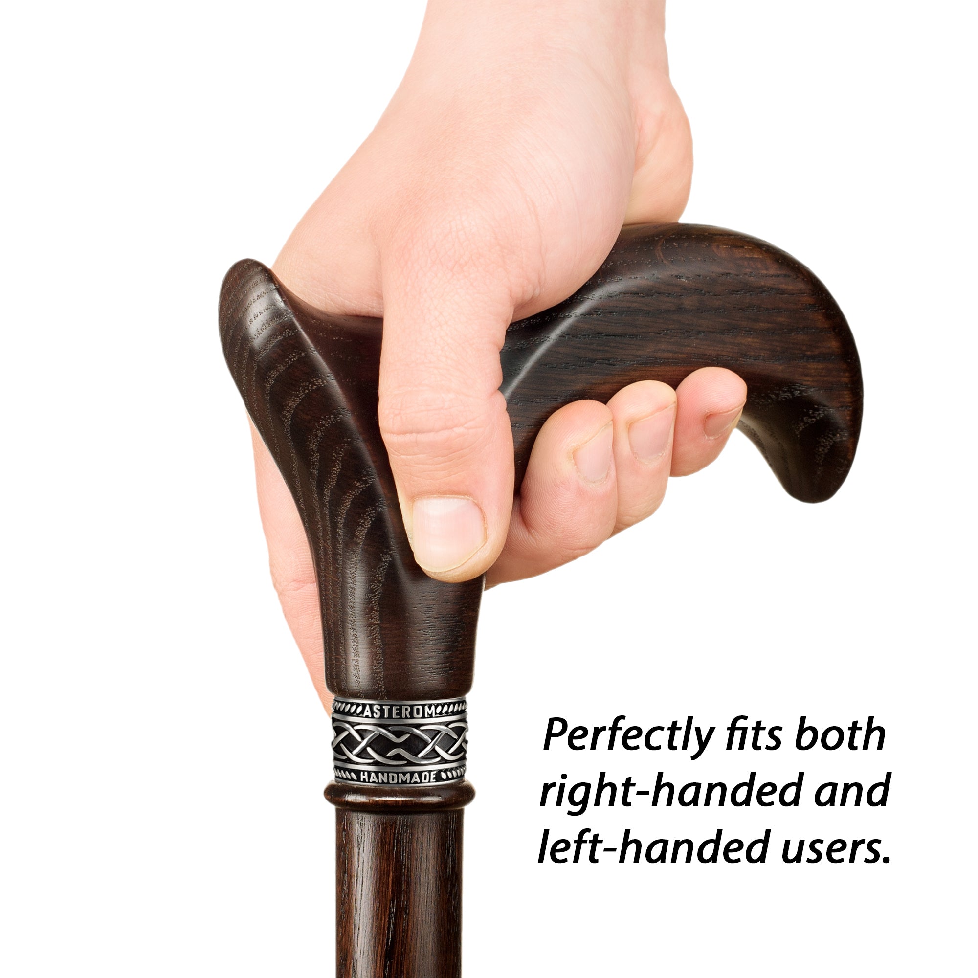 Cool Ergonomic Wooden Cane for Men & Women