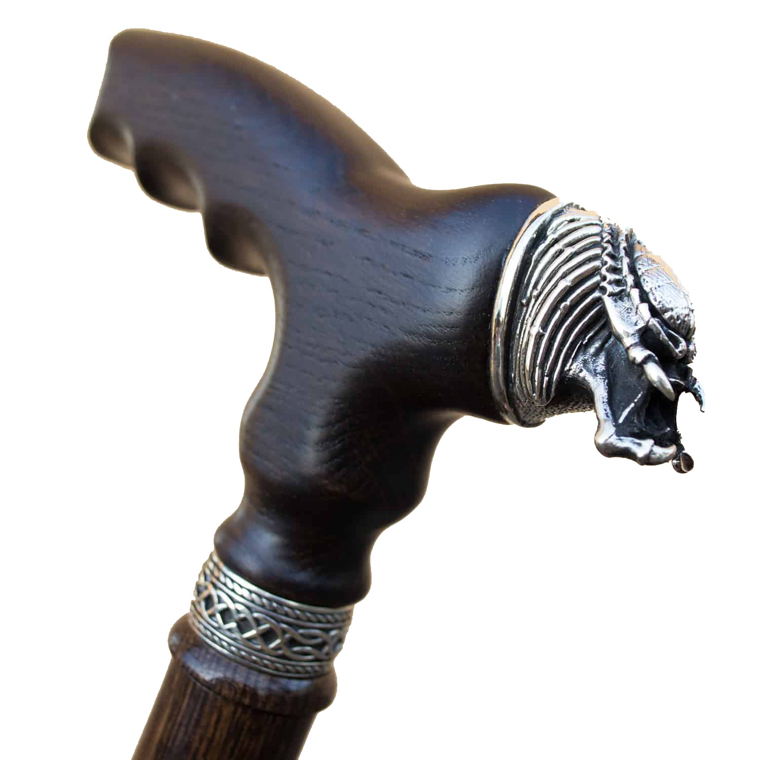 Predator #560476 - Unique Wooden Walking Cane, Natural Oak