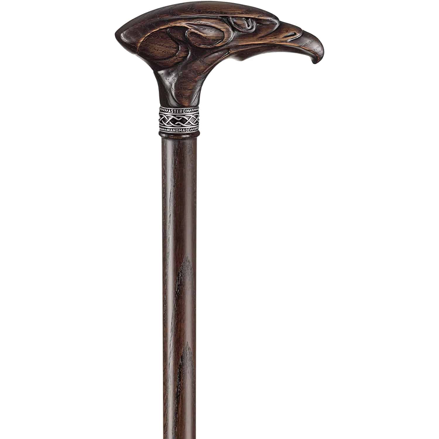 Eagle Hand Carved Walking Cane, Custom Length