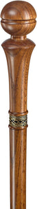 Fancy Knob Walking Stick Sturdy Wooden Cane - Custom Length & Color