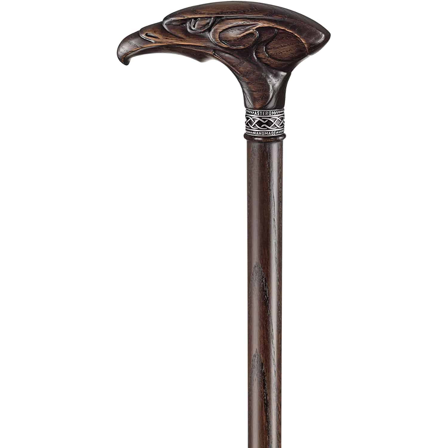Eagle Hand Carved Walking Cane, Custom Length