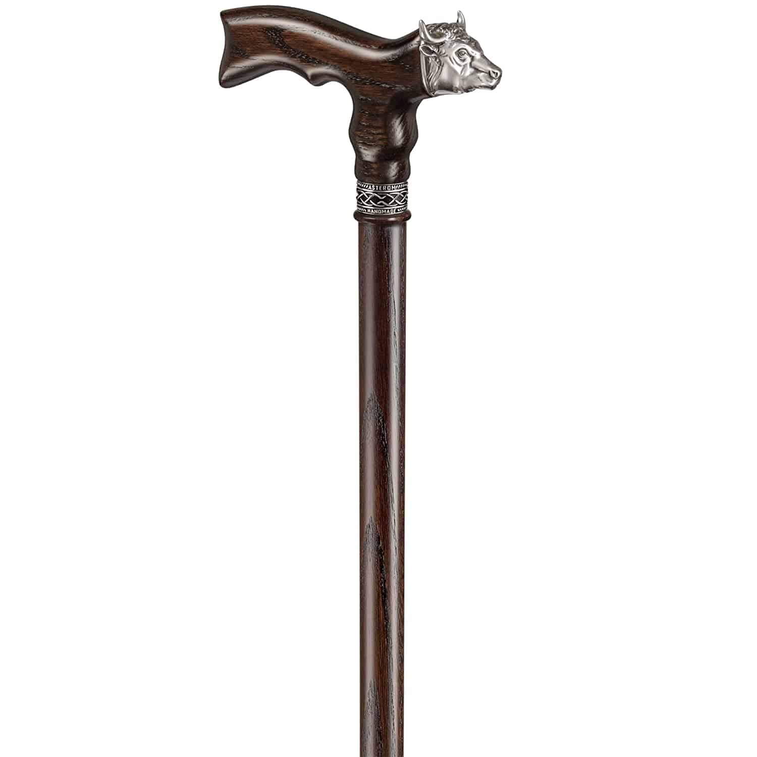 Bull Walking Cane, Custom Length & Color