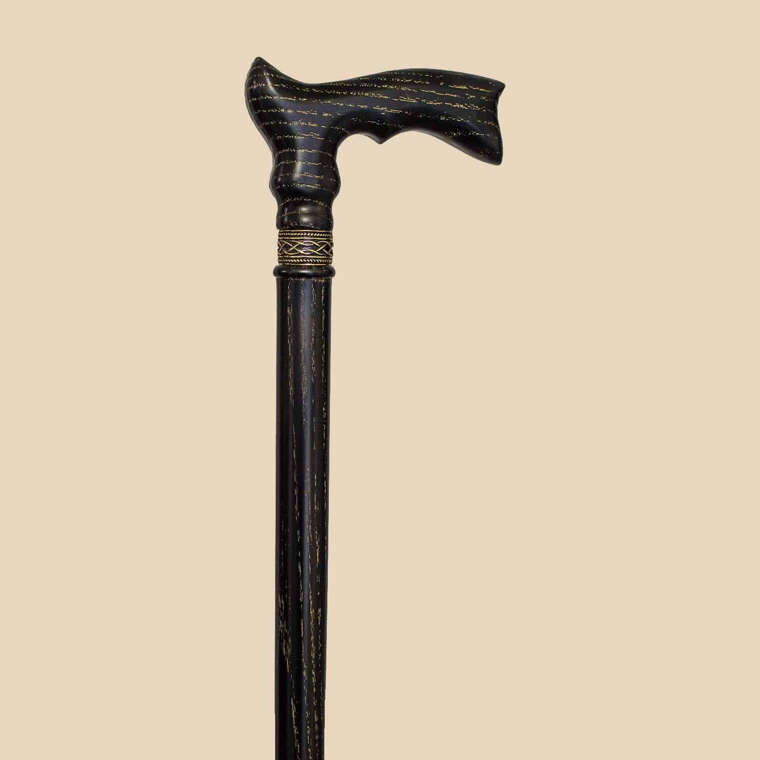 Black & Gold Cane Custom Length and Color