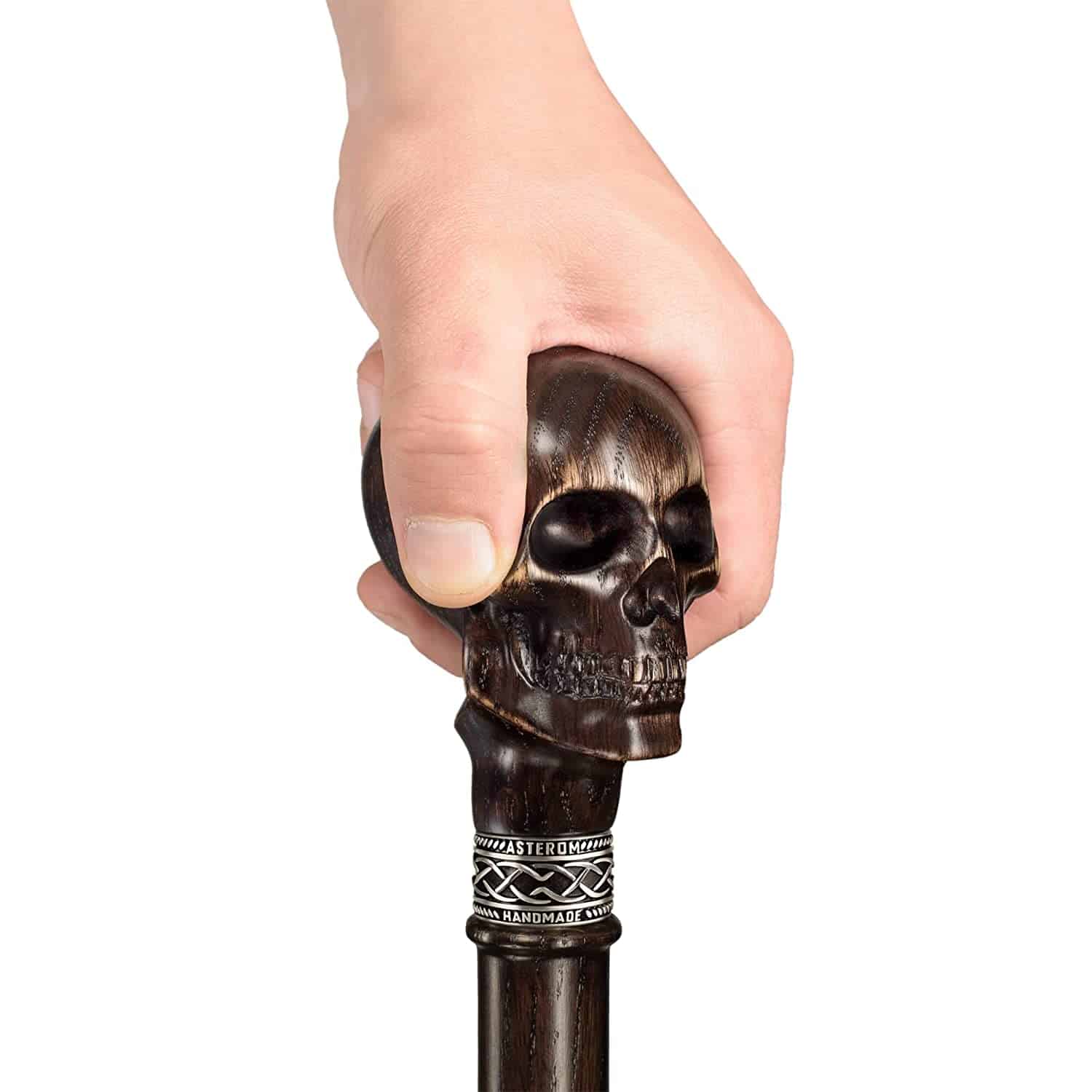 Skull Walking Cane Sturdy Fully Carved Canes Sticks