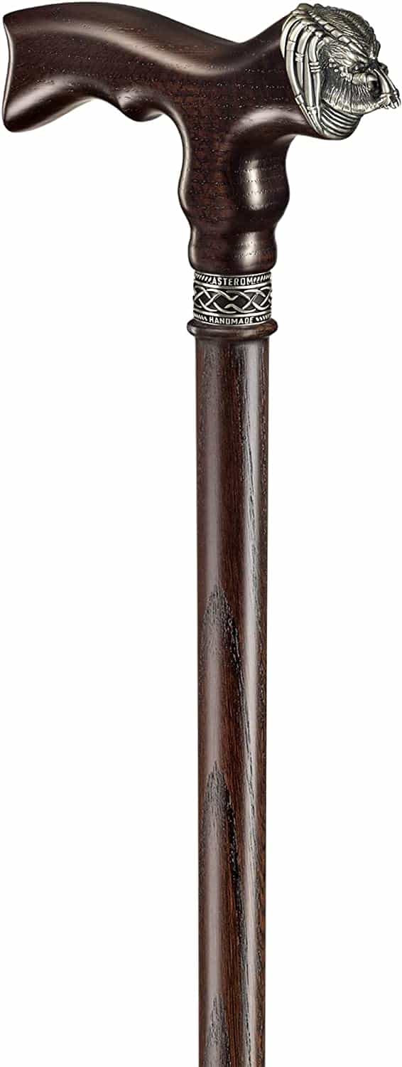 Predator #560443 - Unique Wooden Walking Cane, Natural Oak