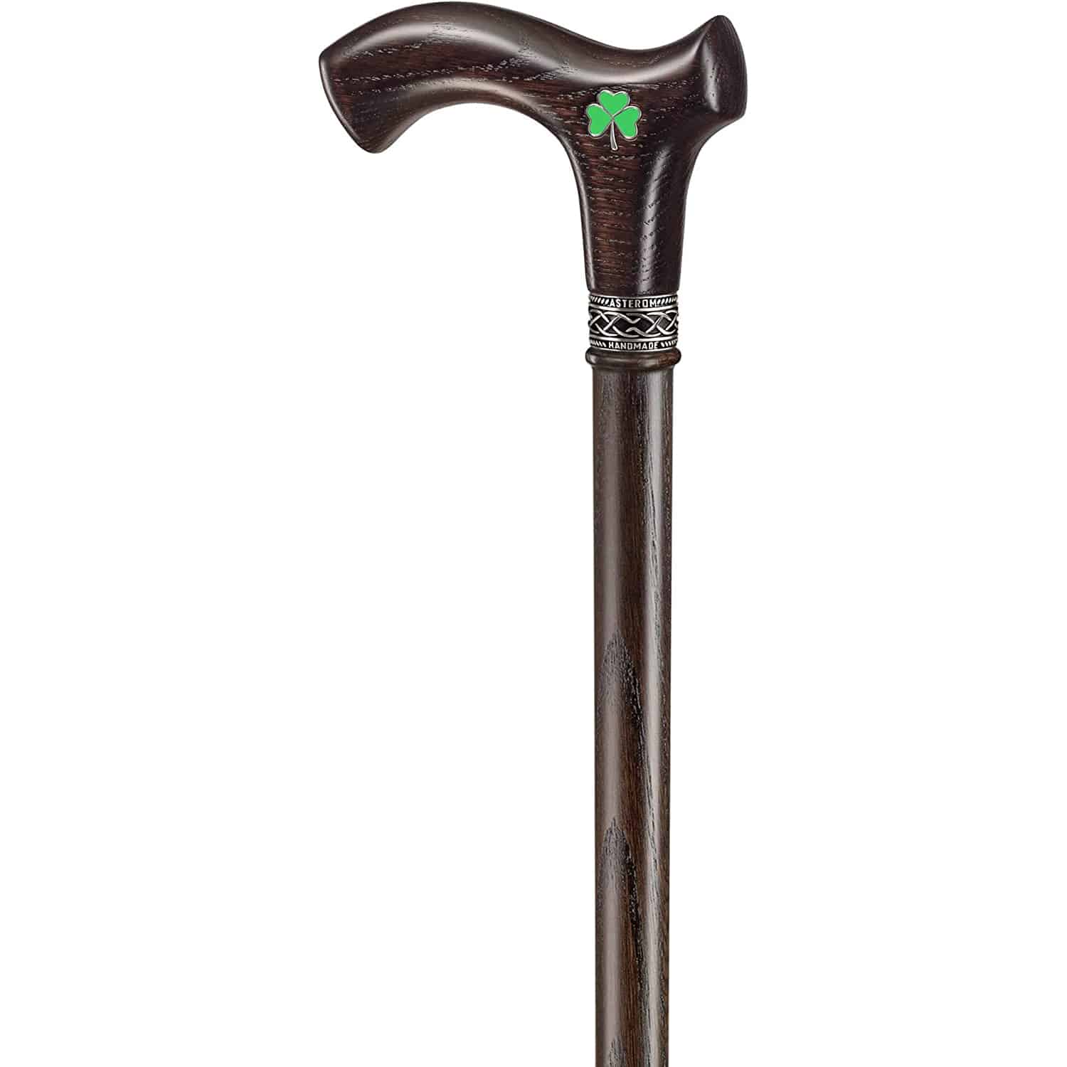 Irish Walking Cane - Shamrock- Ergonomic Wooden Cane