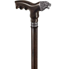 Wolf Walking Cane for Men, Wooden Cane
