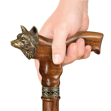 Fox head walking stick Handmade wood carved fox walking cane, fox lover gifts, gifts for seniors, outlets eldery