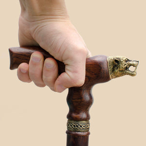 Wolf - Elegant Hand Crafted Walking Cane