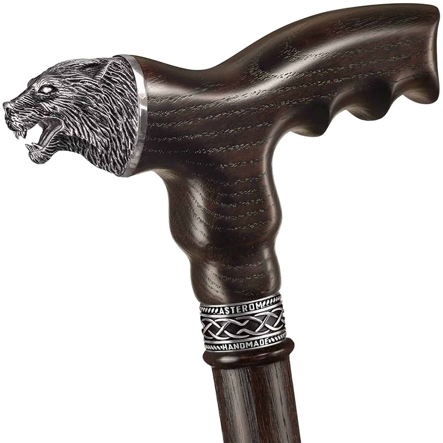 Wolf Walking Cane, Custom Length & Color
