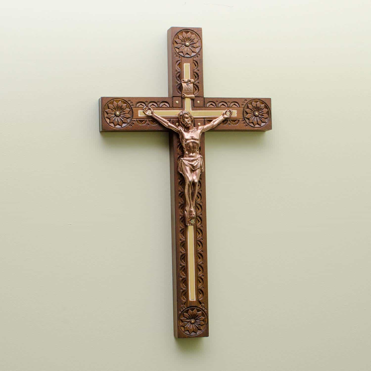 Unique Crucifix Wall Cross, Wooden Home Decor
