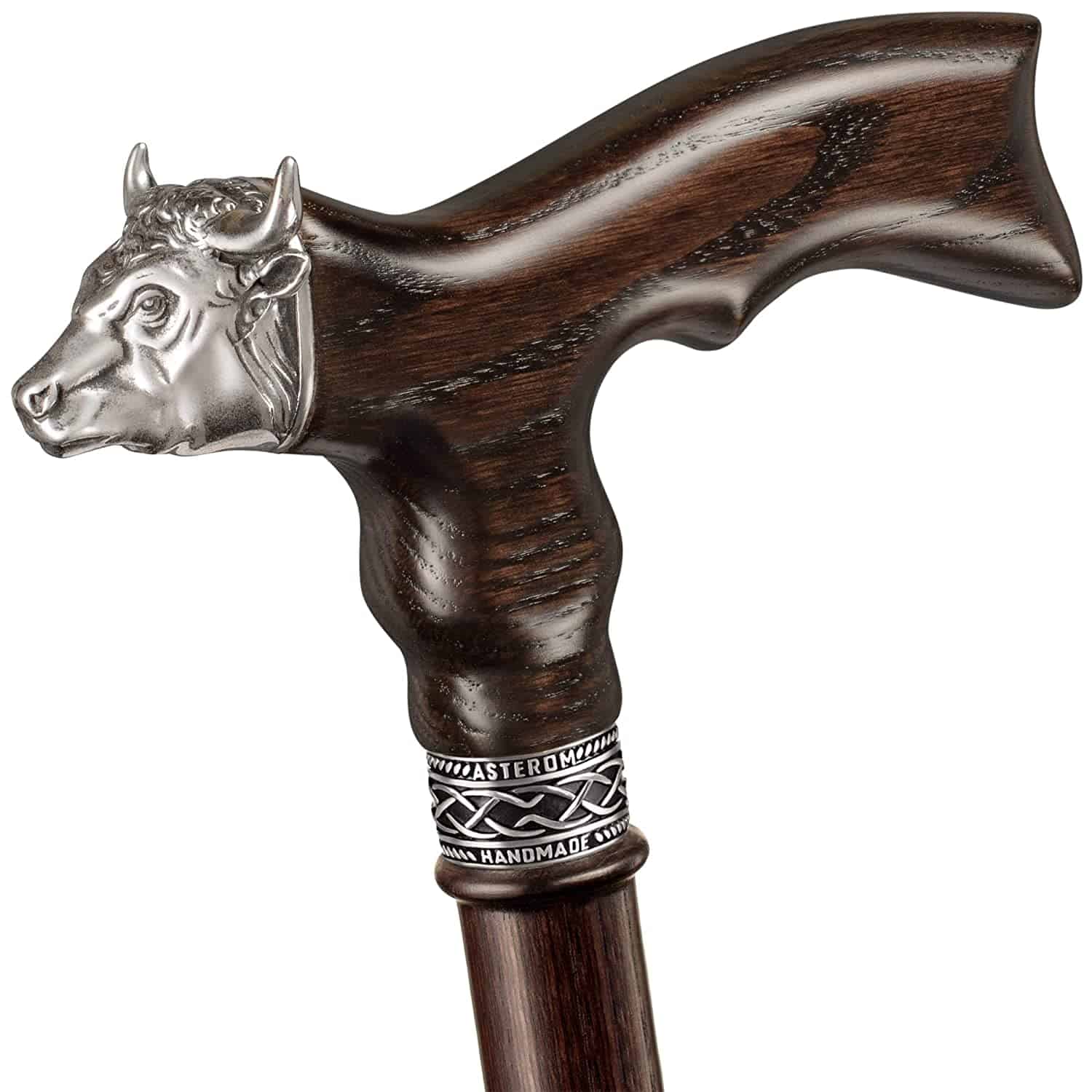 Bull Walking Cane, Custom Length & Color