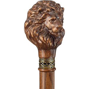 Carved Lion Walking Cane Sturdy Fully Carved Canes Sticks