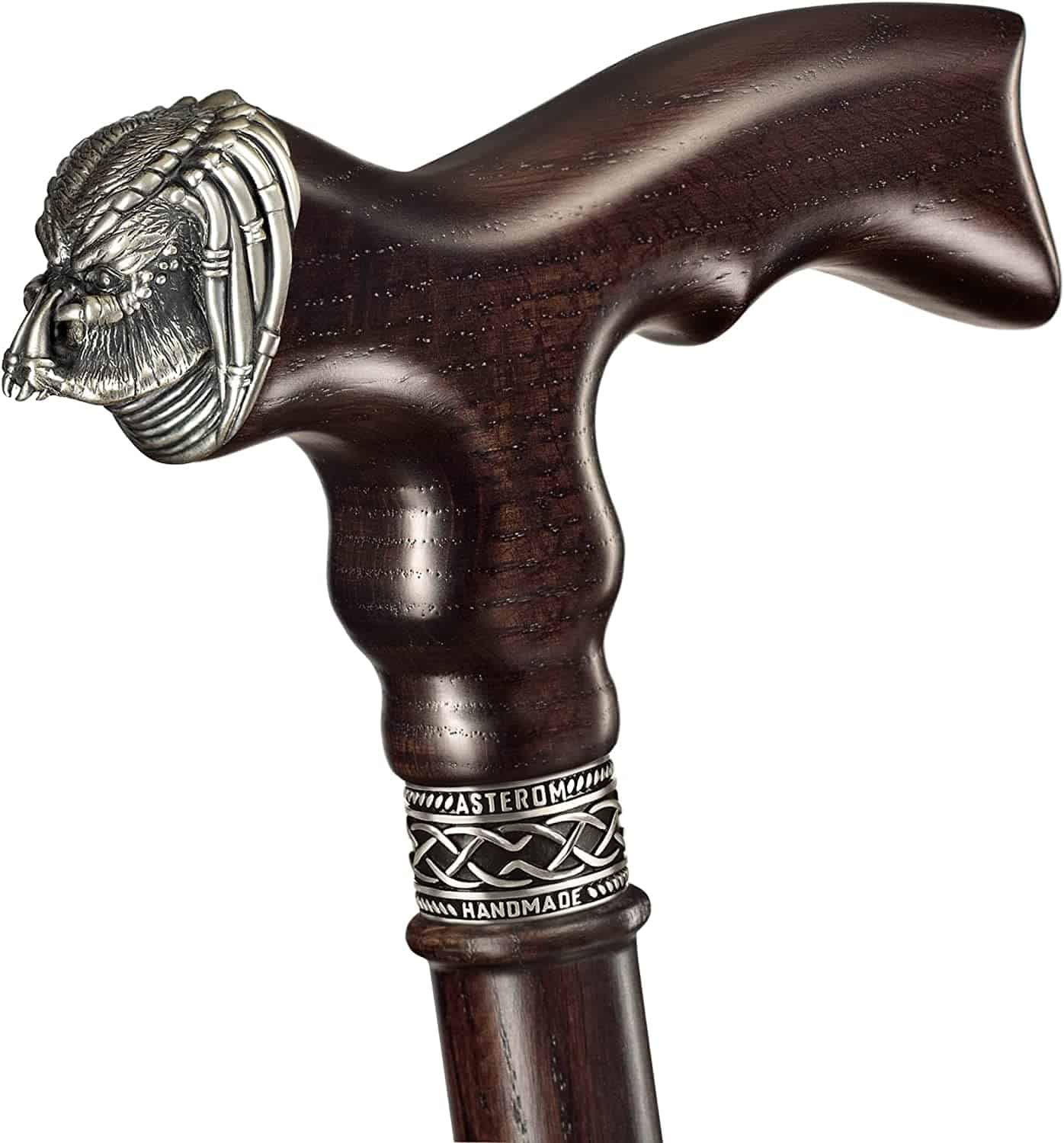 Predator #560443 - Unique Wooden Walking Cane, Natural Oak