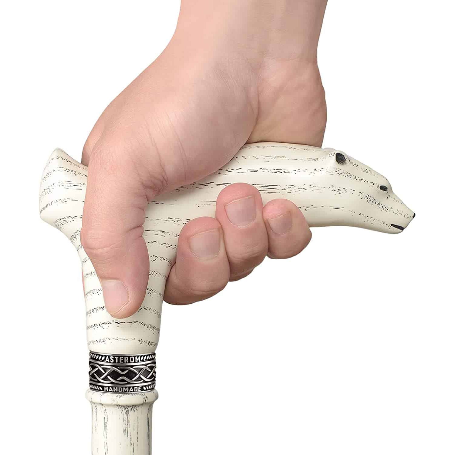Polar Bear Walking Cane, Custom Length