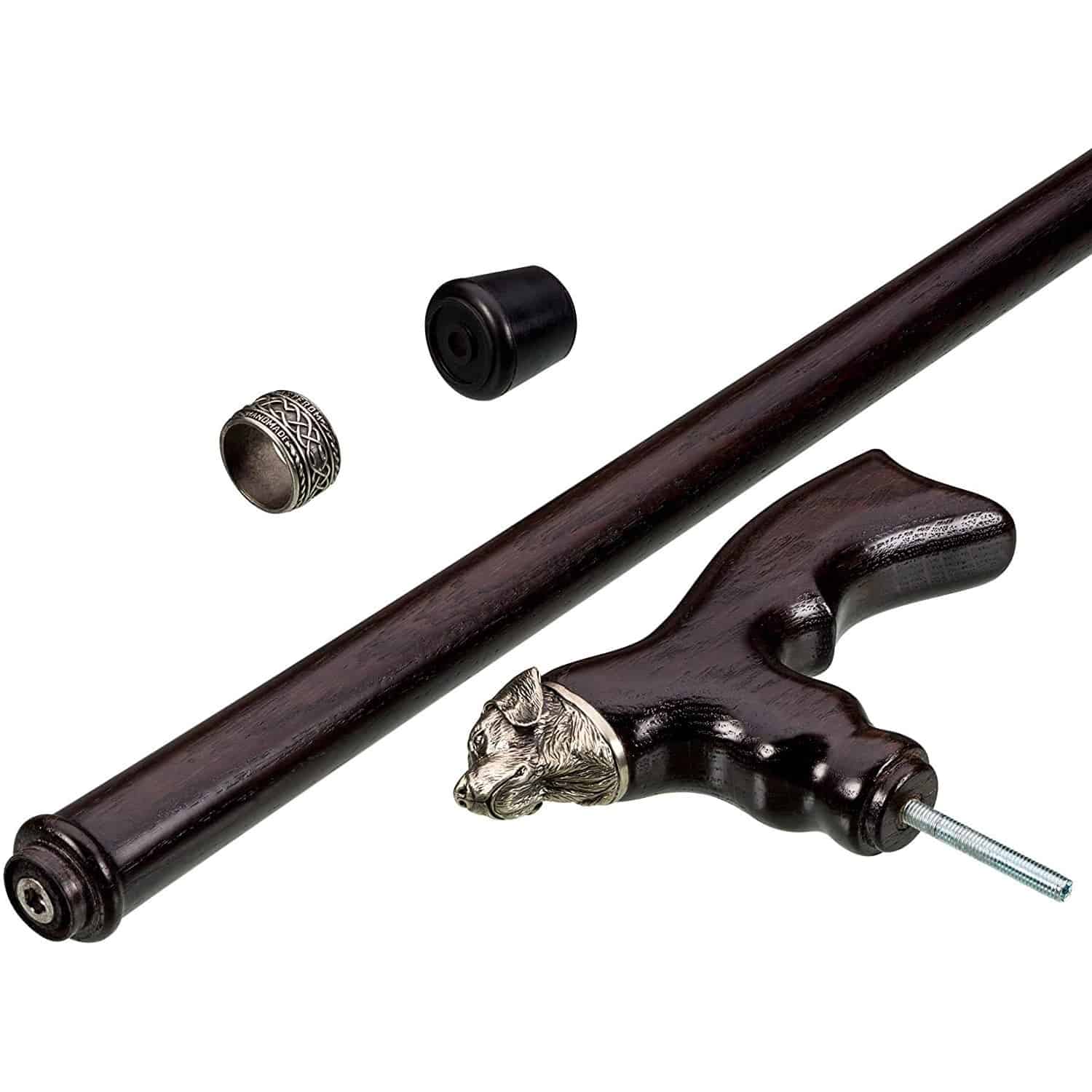 Stylish Walking Cane - Labrador Design - Hand Carved Wooden Walking Stick