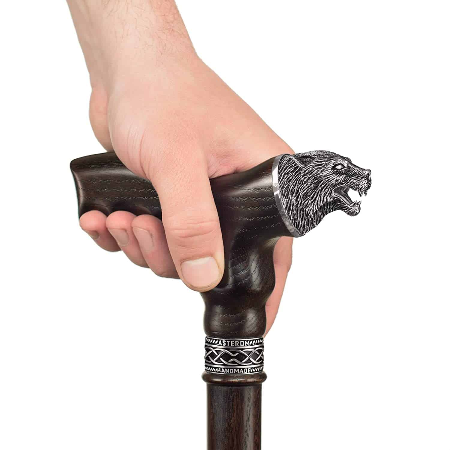 Wolf Walking Cane, Custom Length & Color