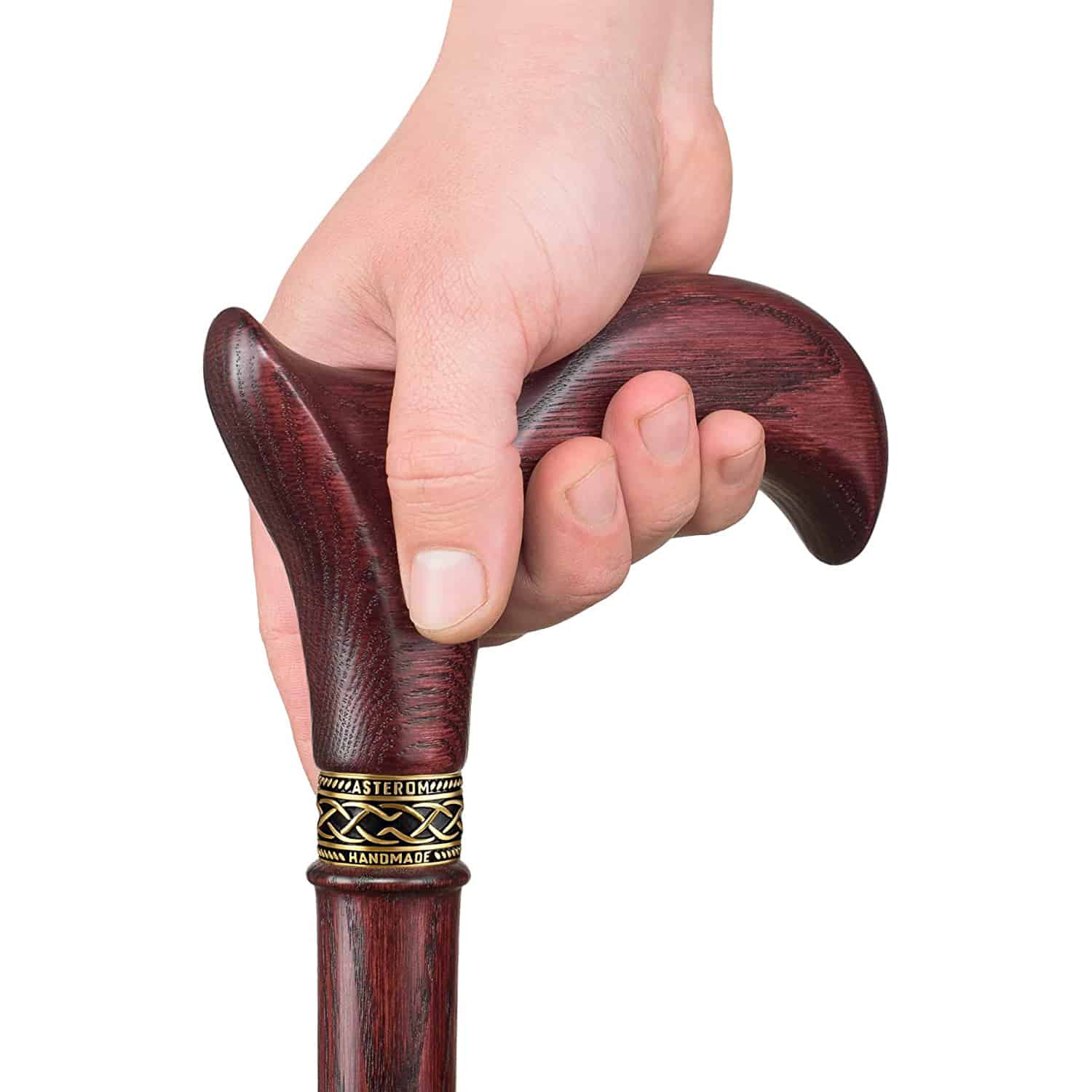 Cool Ergonomic Wooden Cane for Men & Women