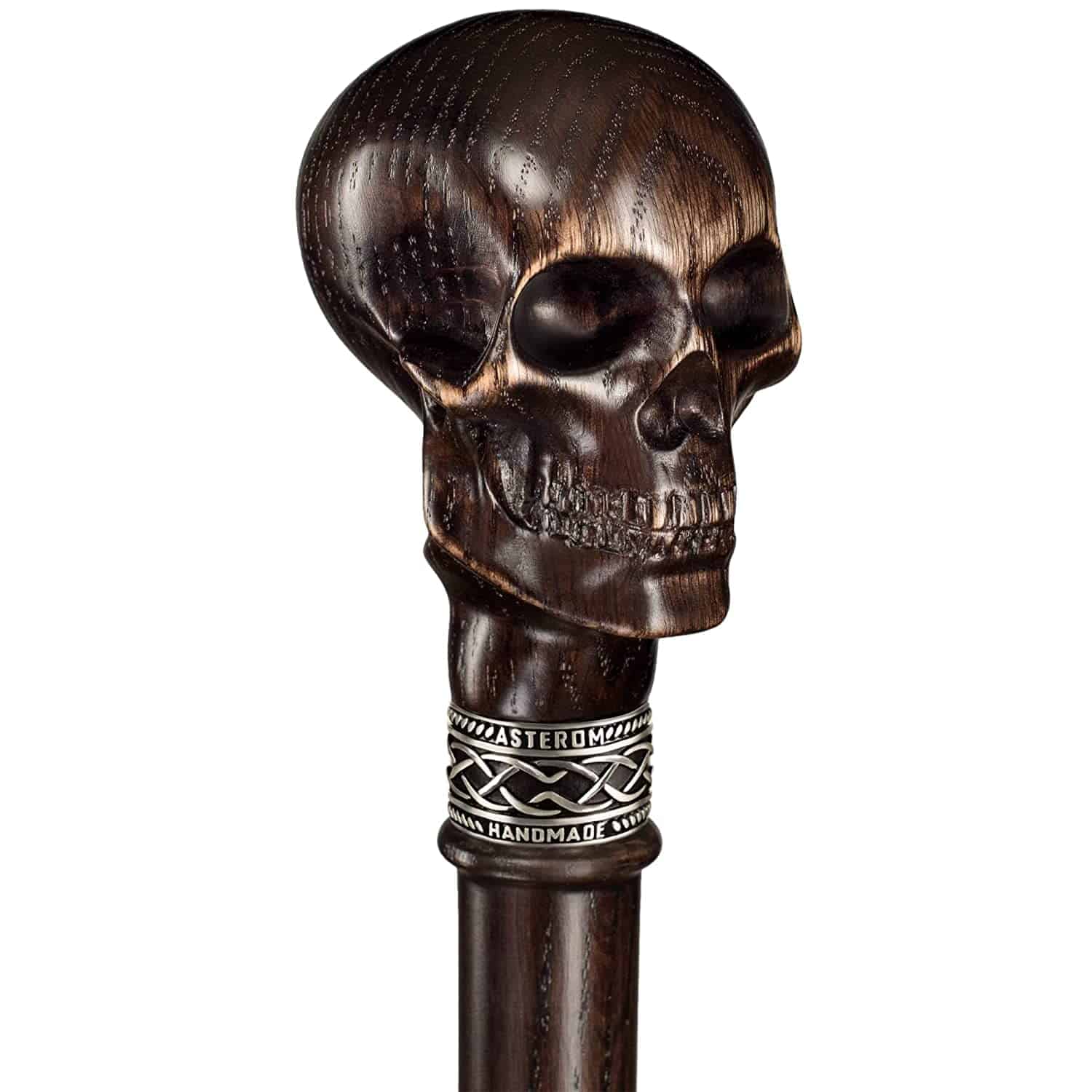 Skull Walking Cane Sturdy Fully Carved Canes Sticks