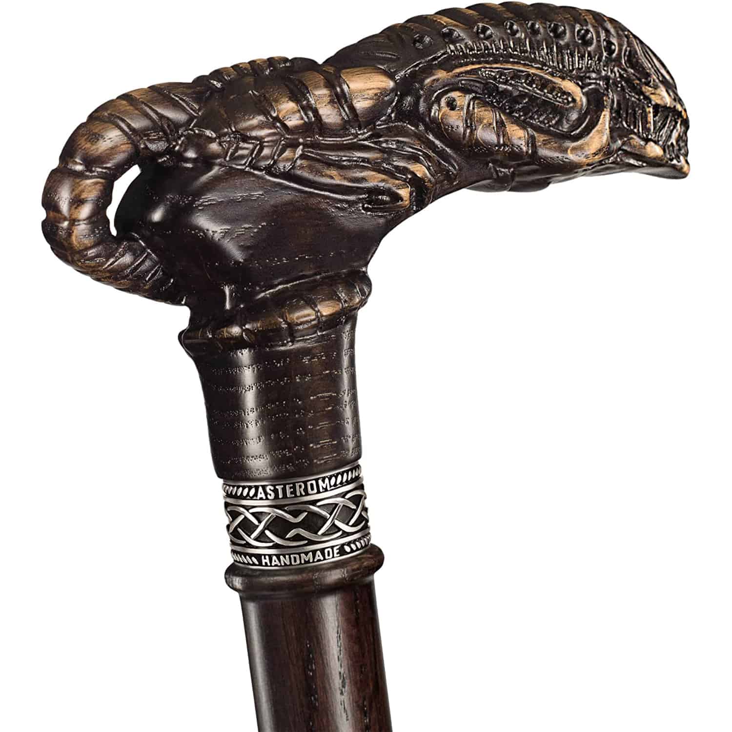 Alien - Hand Carved Xenomorph Walking Cane, Custom Length