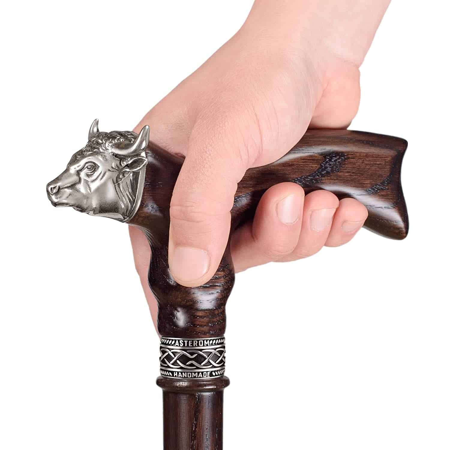 Bull Walking Cane, Custom Length & Color