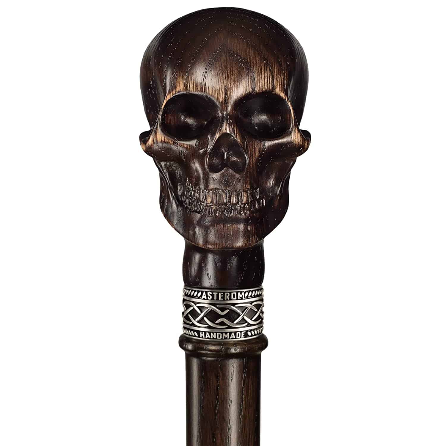 Skull Walking Cane Sturdy Fully Carved Canes Sticks