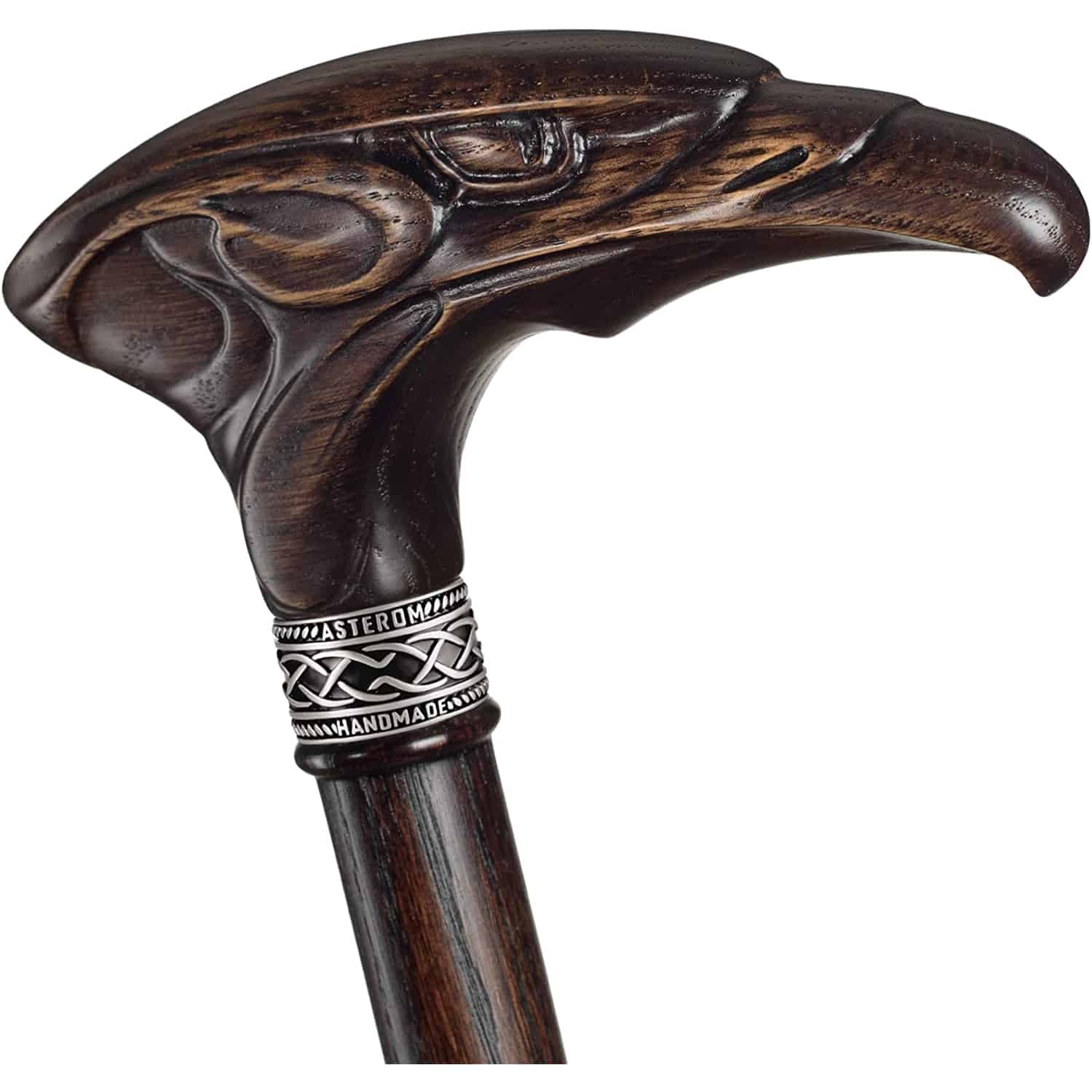 Eagle Hand Carved Walking Cane, Custom Length