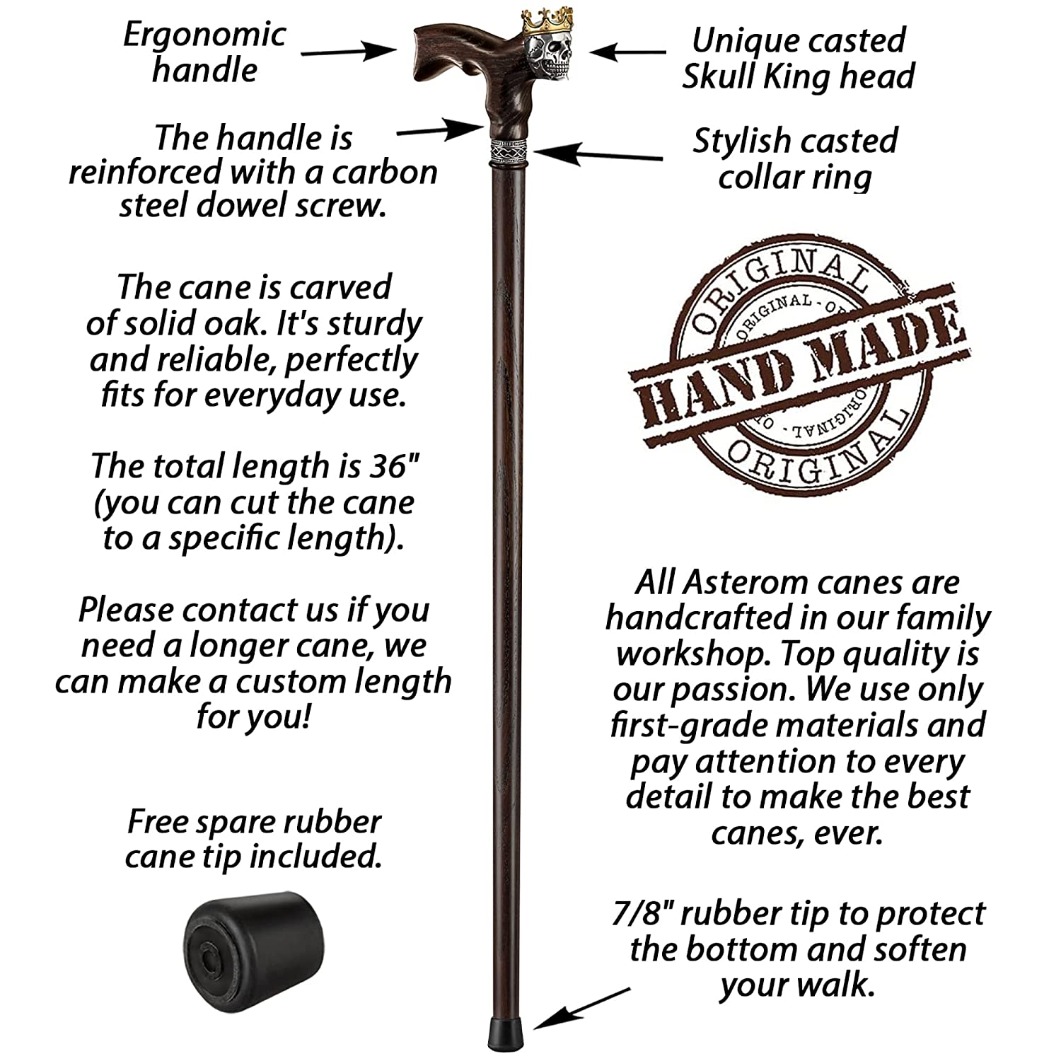 Skull King Walking Cane Unique Design