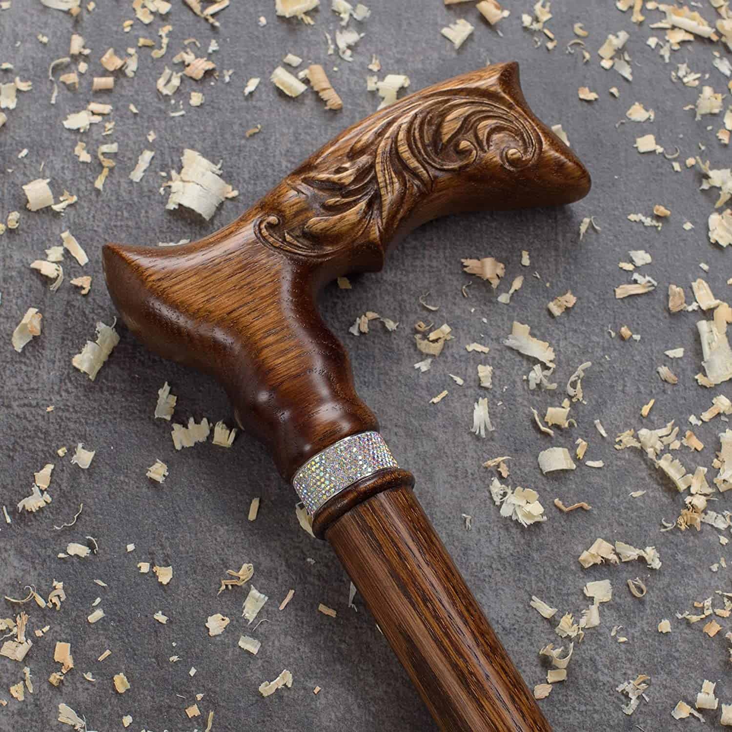 Branchlet Cane for Women- Rhinestone Wooden Cane - Custom Length and Color