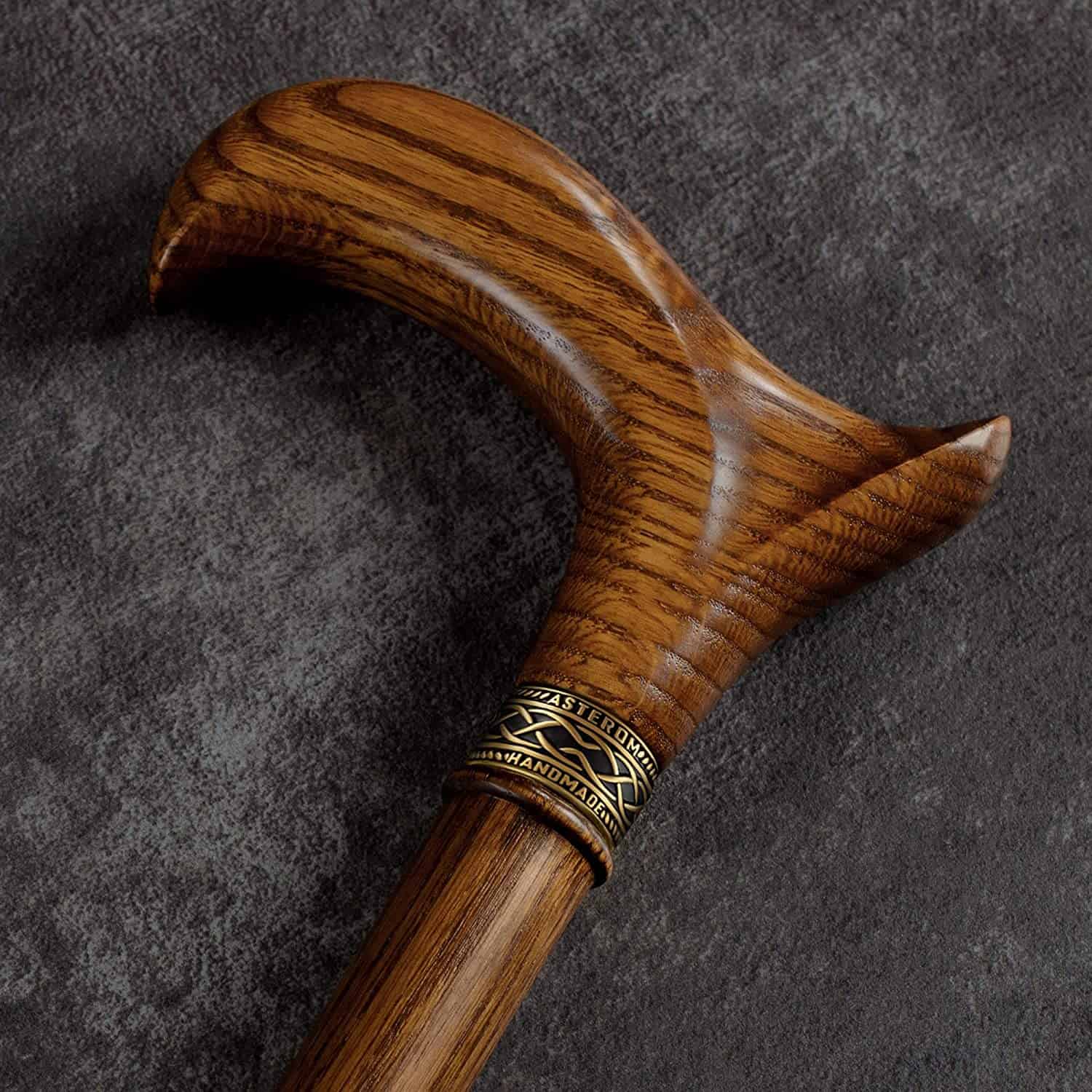 Cool Ergonomic Wooden Cane for Men & Women