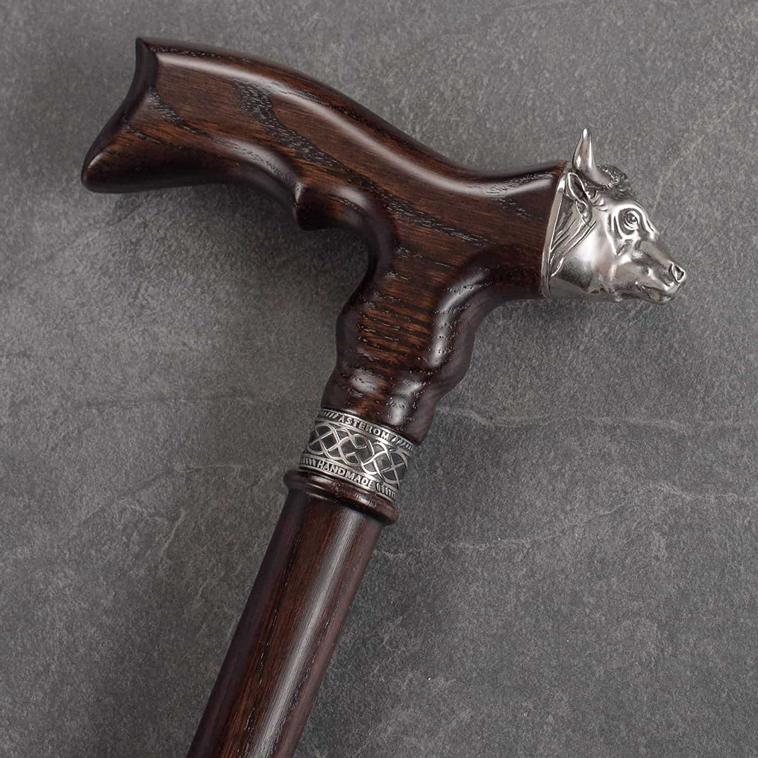Bull Walking Cane, Custom Length & Color