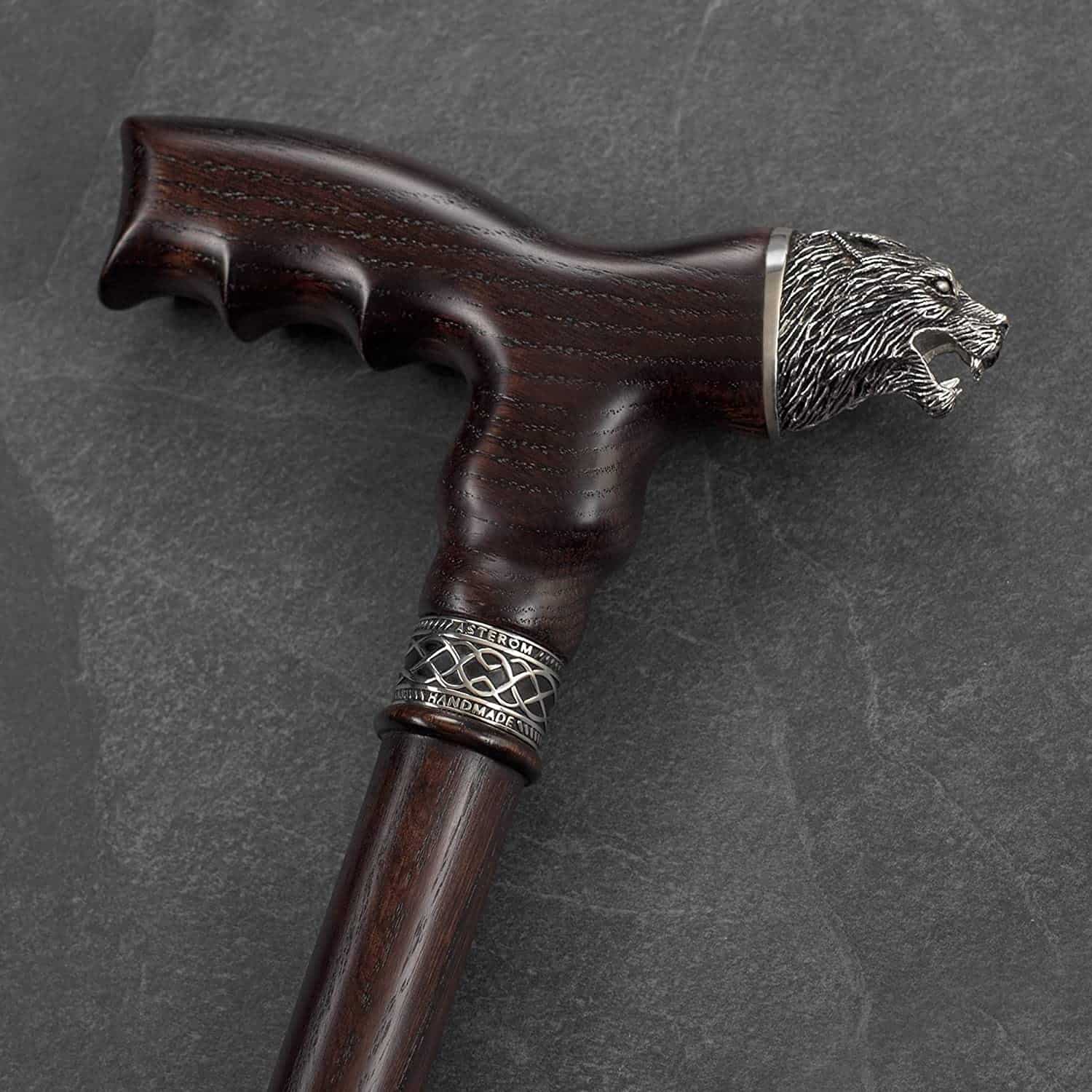 Wolf Walking Cane, Custom Length & Color