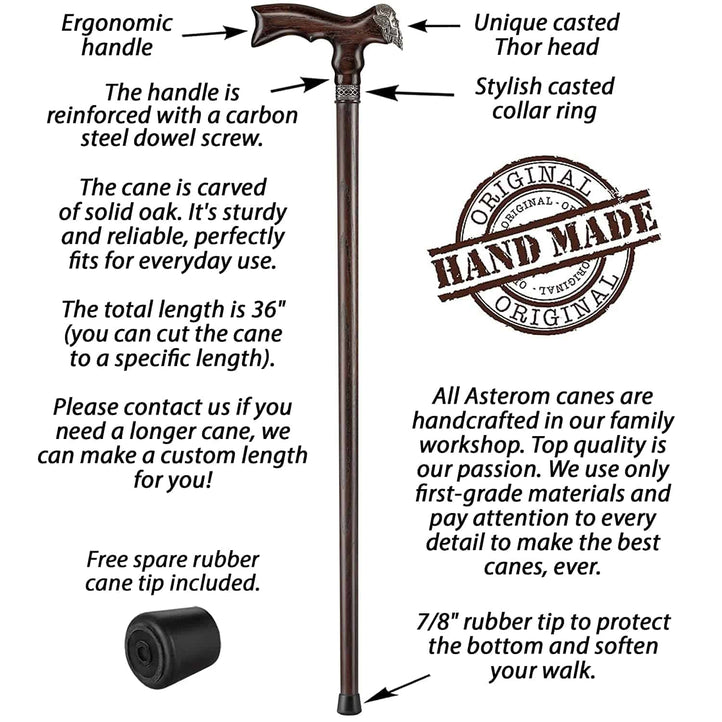 Thor Viking - Fashionable Walking Cane for Men