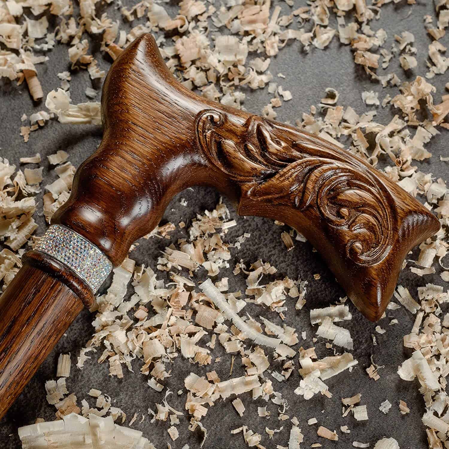 Branchlet Cane for Women- Rhinestone Wooden Cane - Custom Length and Color