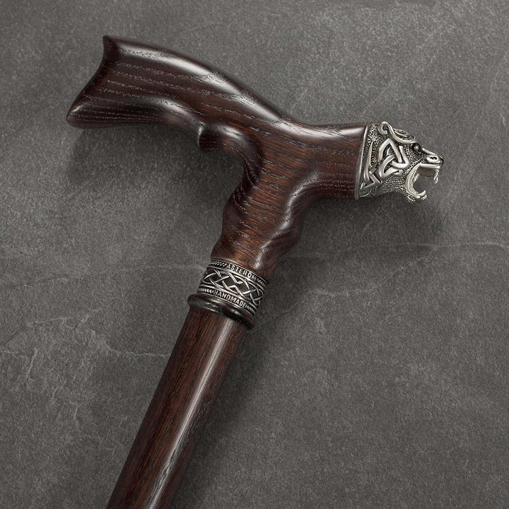 Celtic Bear - Fashionable Walking Cane, Handmade