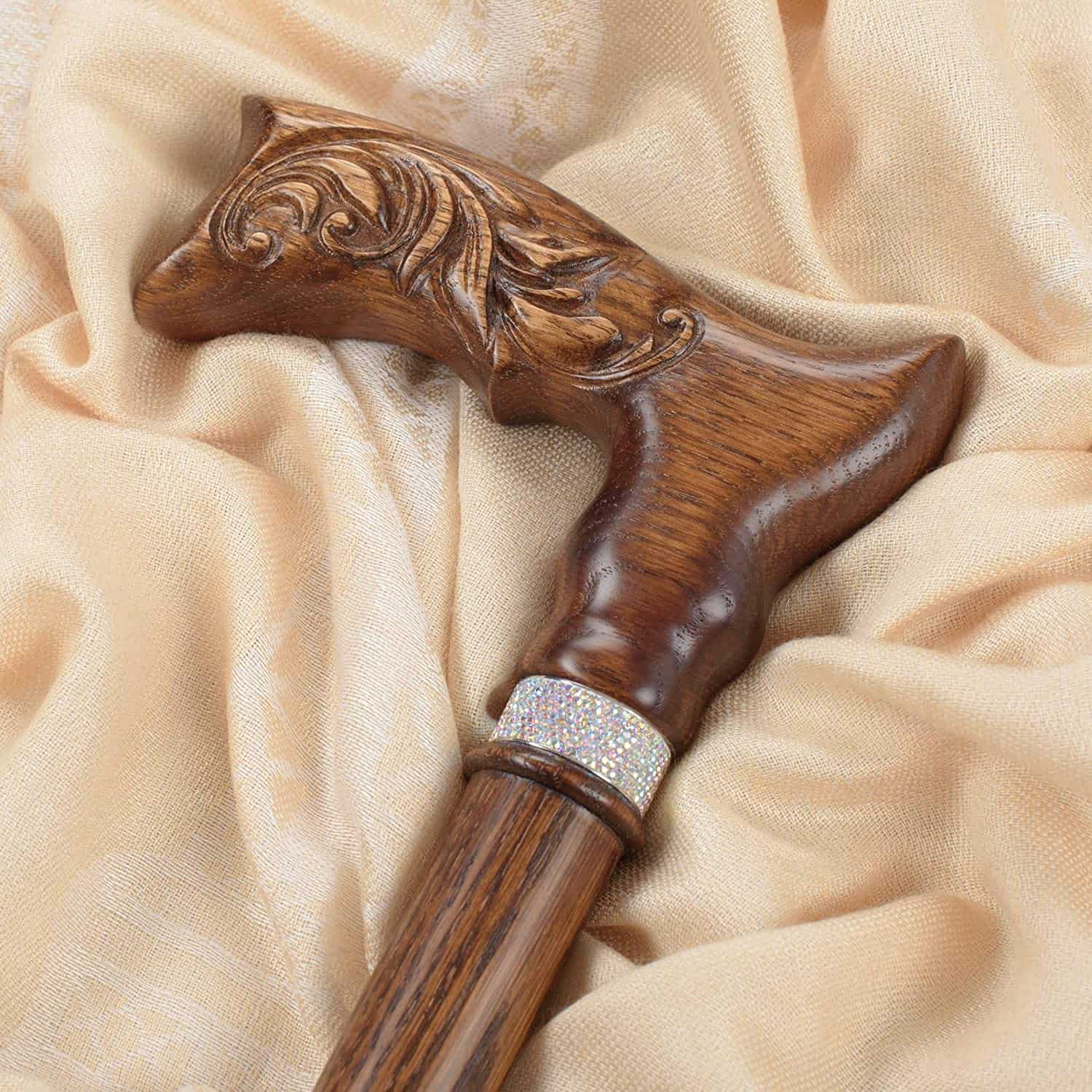 Branchlet Cane for Women- Rhinestone Wooden Cane - Custom Length and Color