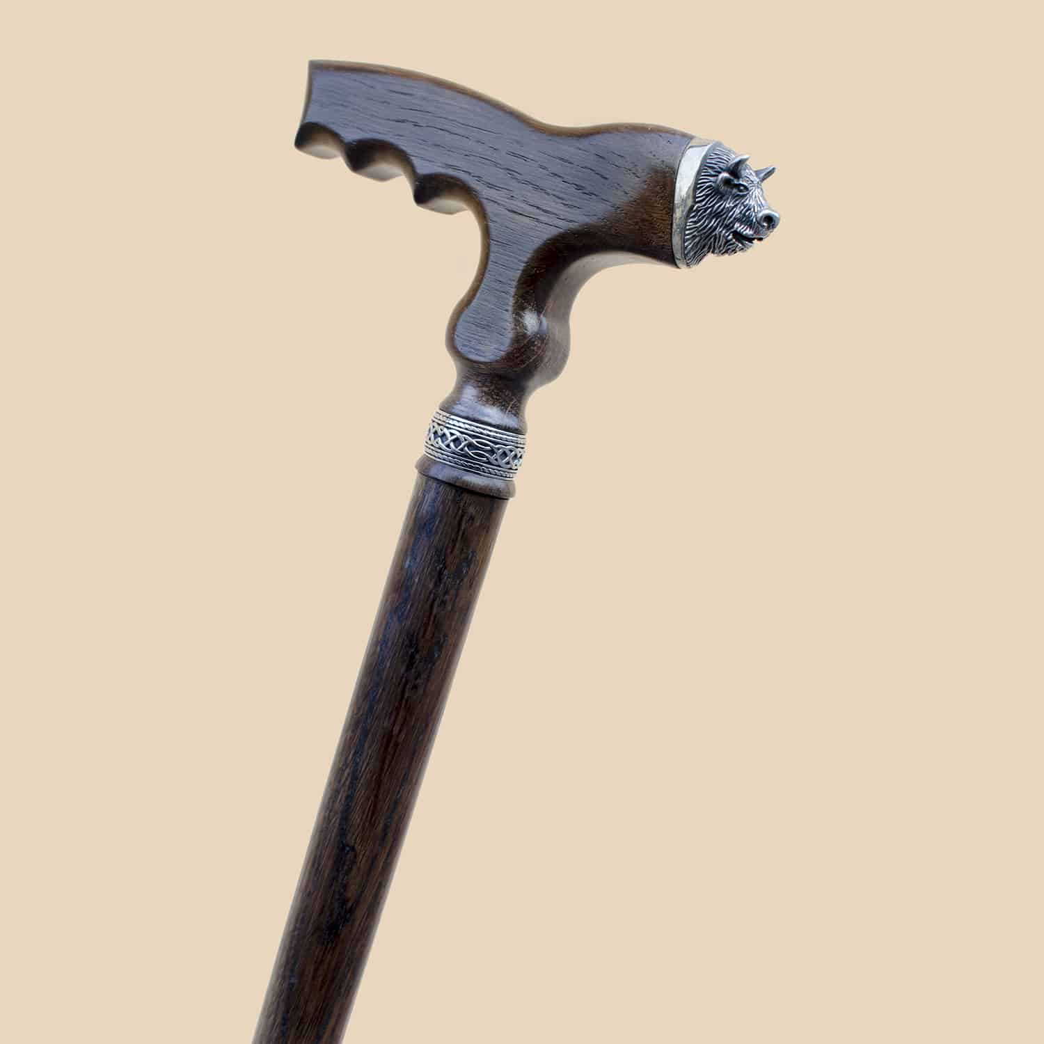 Bull Walking Cane - Custom Length and Color