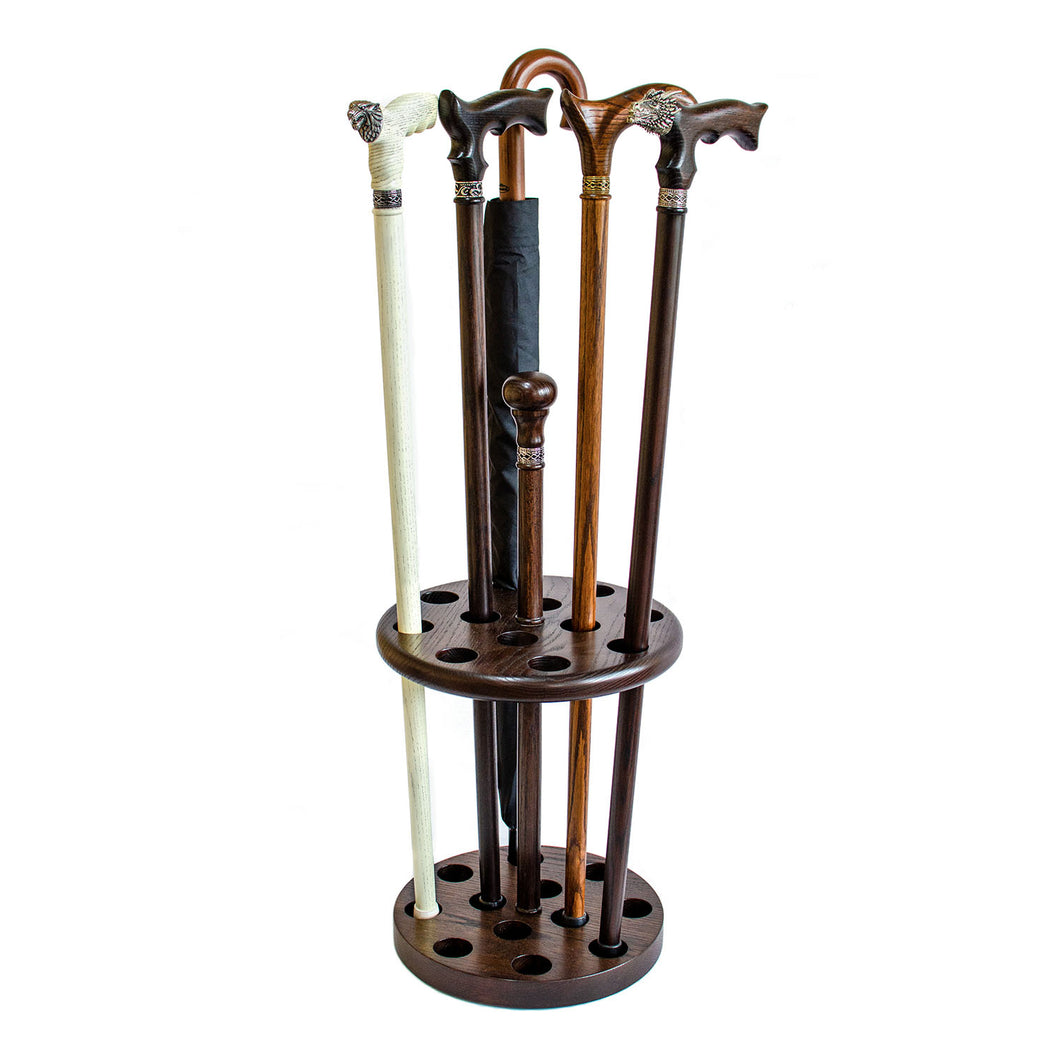 Custom Stylish Wooden Stand Holder for Canes Walking Sticks and Umbrelas