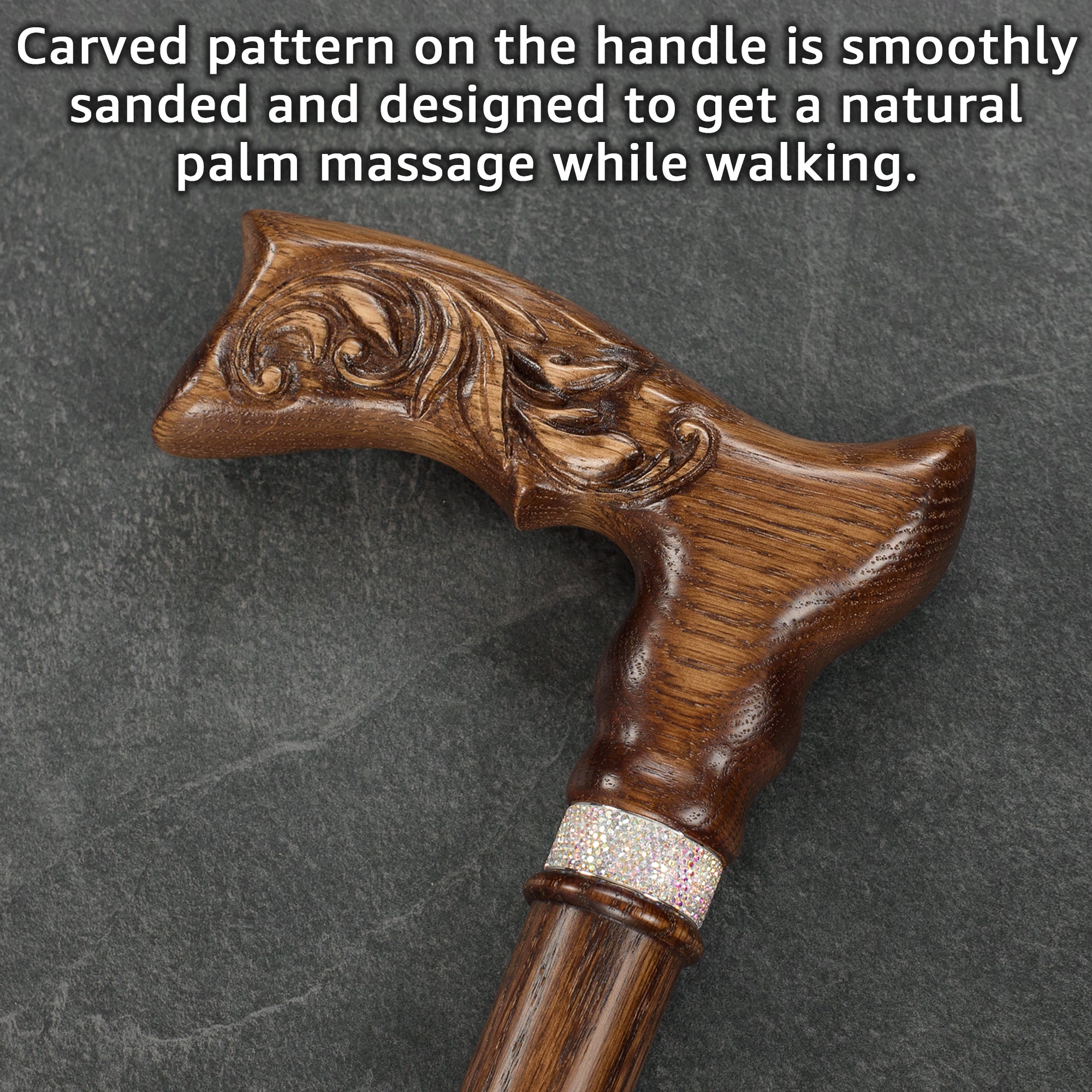 Branchlet Cane for Women- Rhinestone Wooden Cane - Custom Length and Color